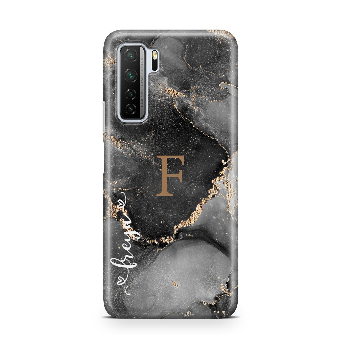 Black Marble Huawei P40 Lite 5G Phone Case