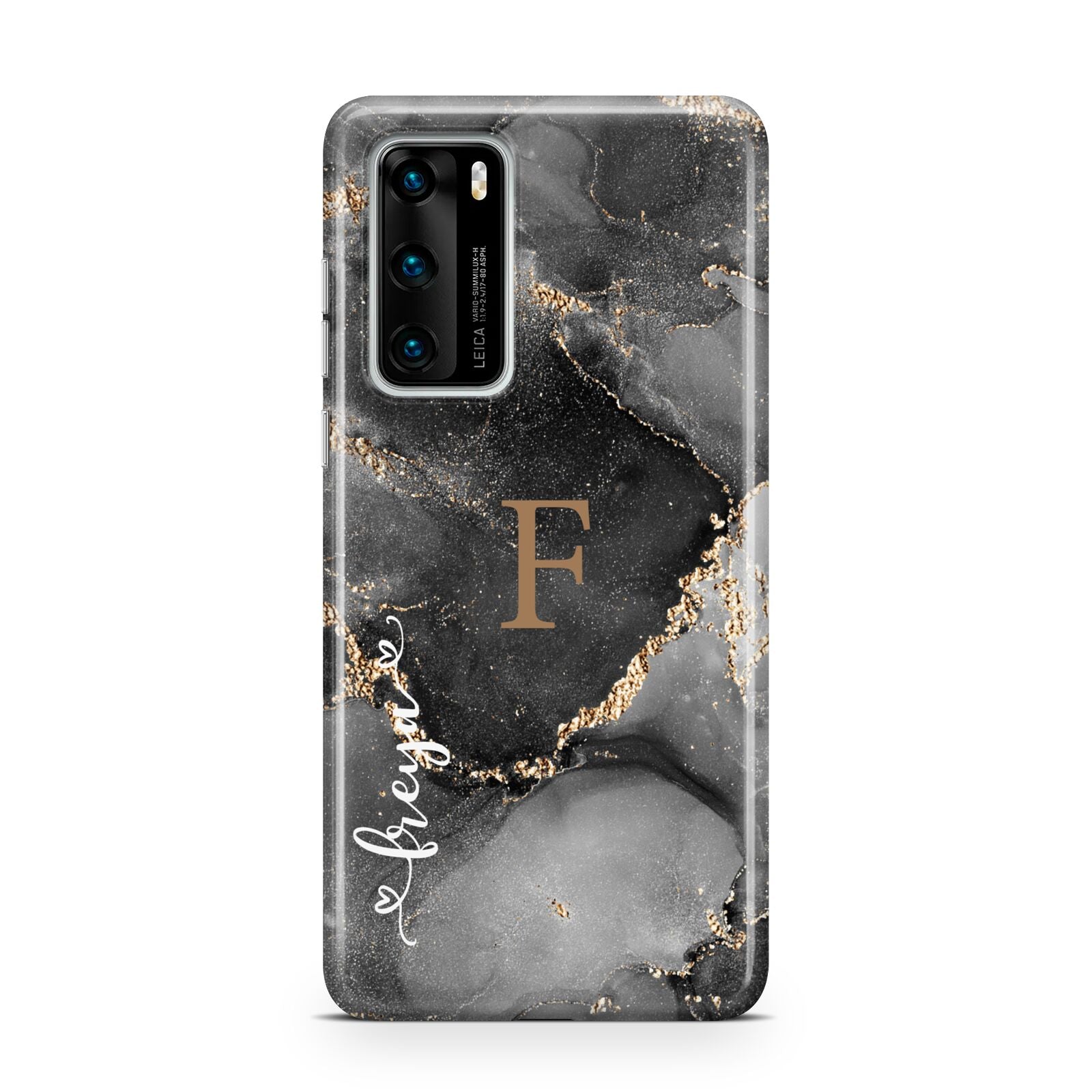 Black Marble Huawei P40 Phone Case