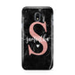 Black Marble Personalised Glitter Initial Name Samsung Galaxy J3 2017 Case