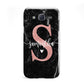 Black Marble Personalised Glitter Initial Name Samsung Galaxy J5 Case