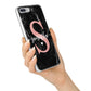 Black Marble Personalised Glitter Initial Name iPhone 7 Plus Bumper Case on Silver iPhone Alternative Image