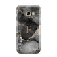 Black Marble Samsung Galaxy A3 2017 Case on gold phone