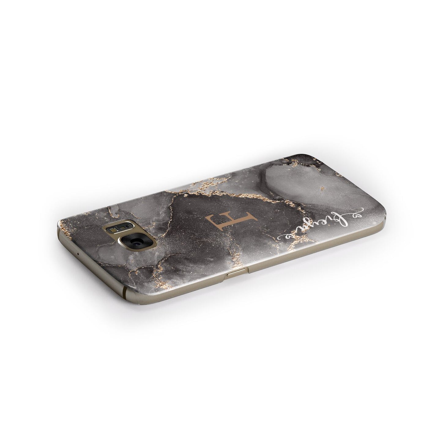 Black Marble Samsung Galaxy Case Side Close Up