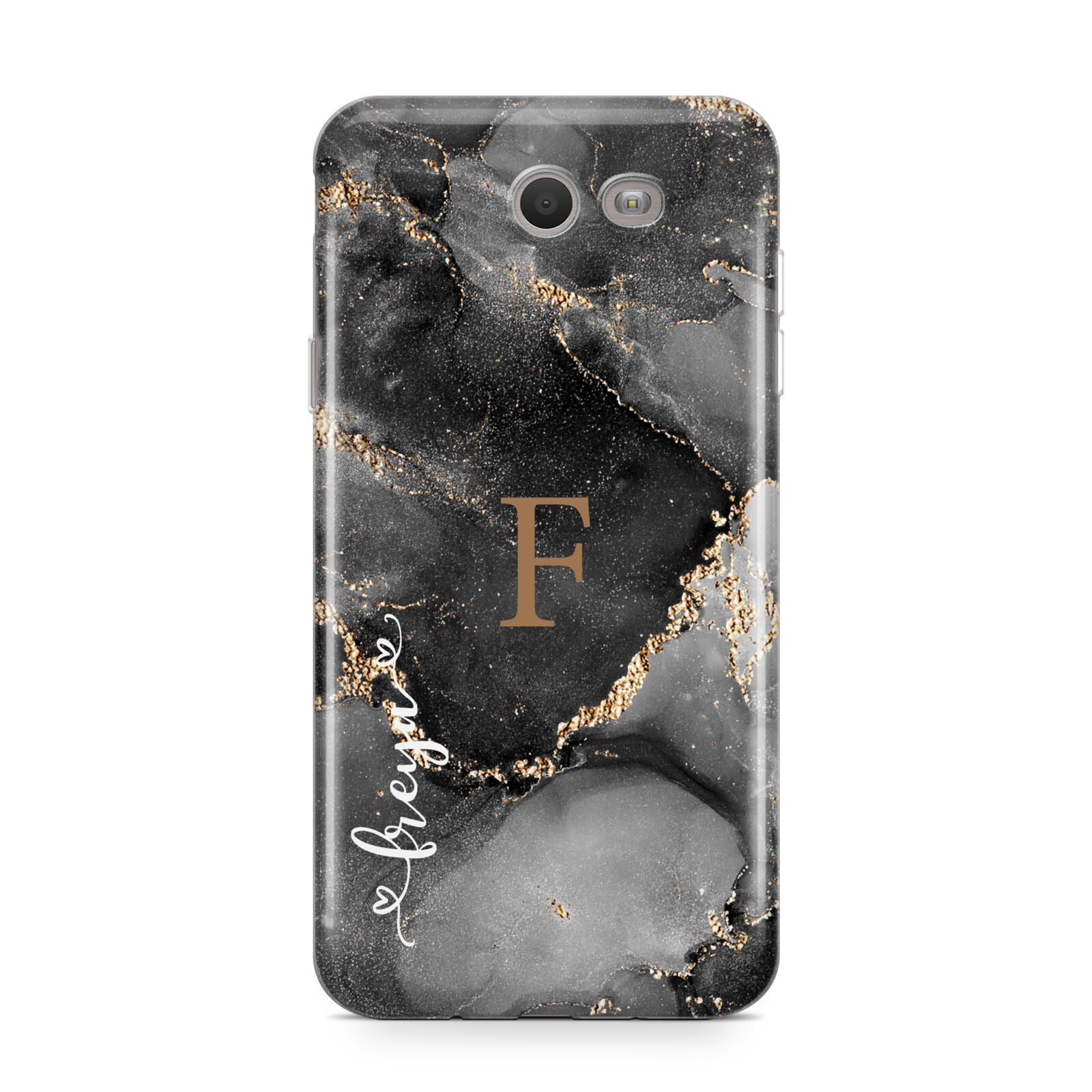 Black Marble Samsung Galaxy J7 2017 Case