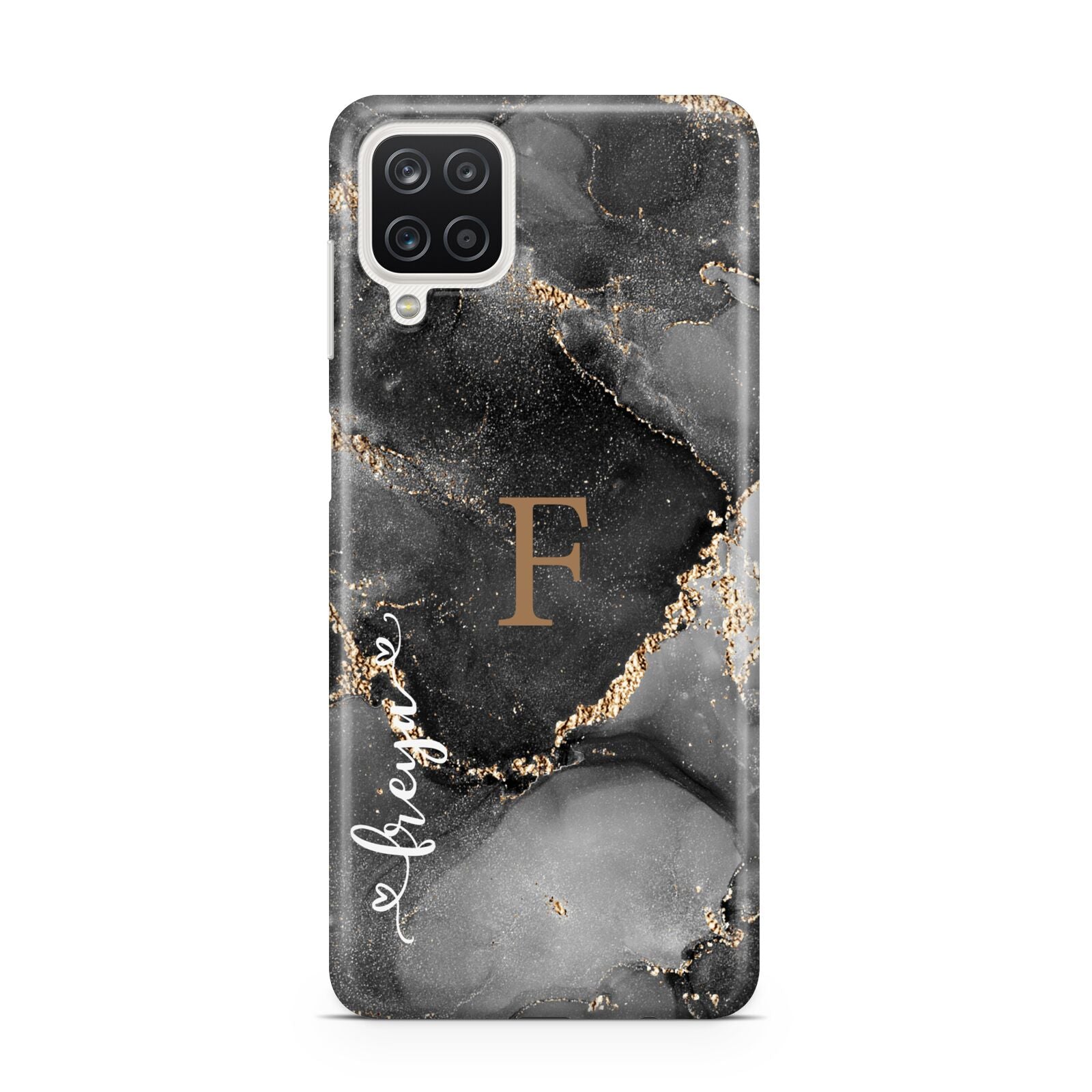 Black Marble Samsung M12 Case