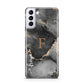 Black Marble Samsung S21 Plus Case