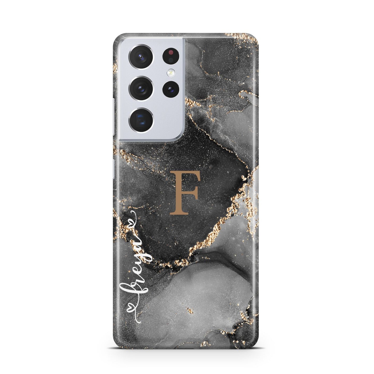 Black Marble Samsung S21 Ultra Case