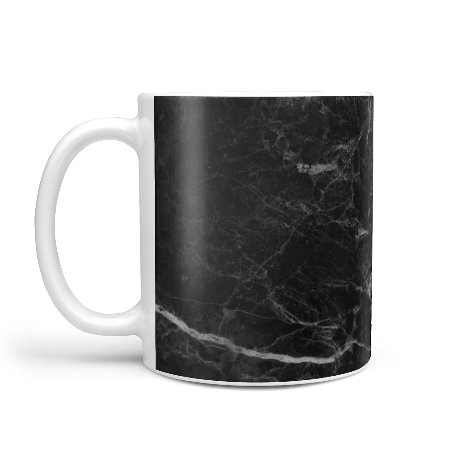 Black Marble Vertical Glitter Personalised Name 10oz Mug Alternative Image 1