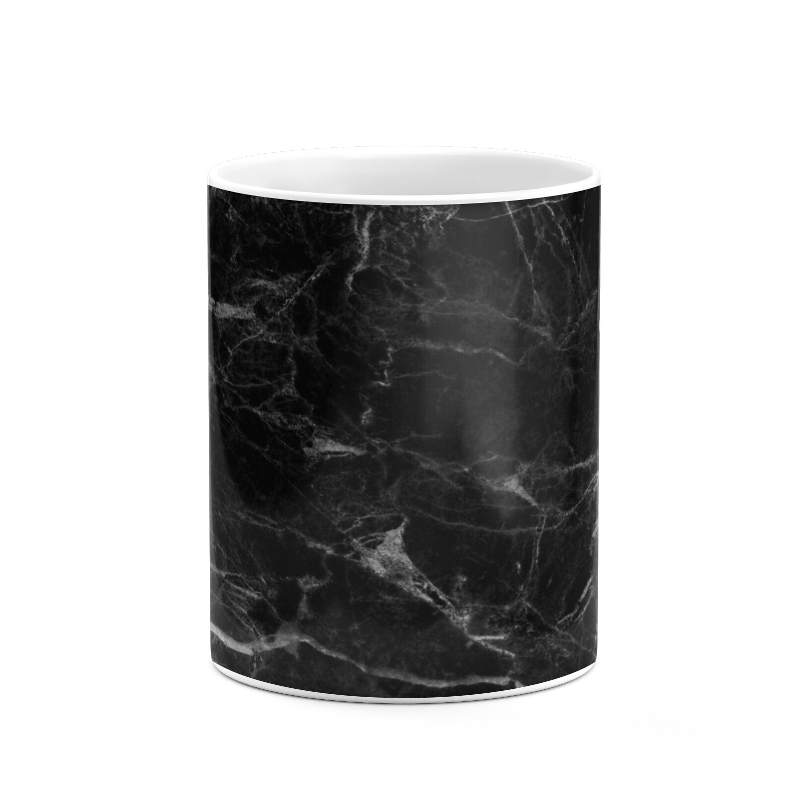 Black Marble Vertical Glitter Personalised Name 10oz Mug Alternative Image 7