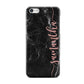 Black Marble Vertical Glitter Personalised Name Apple iPhone 5c Case