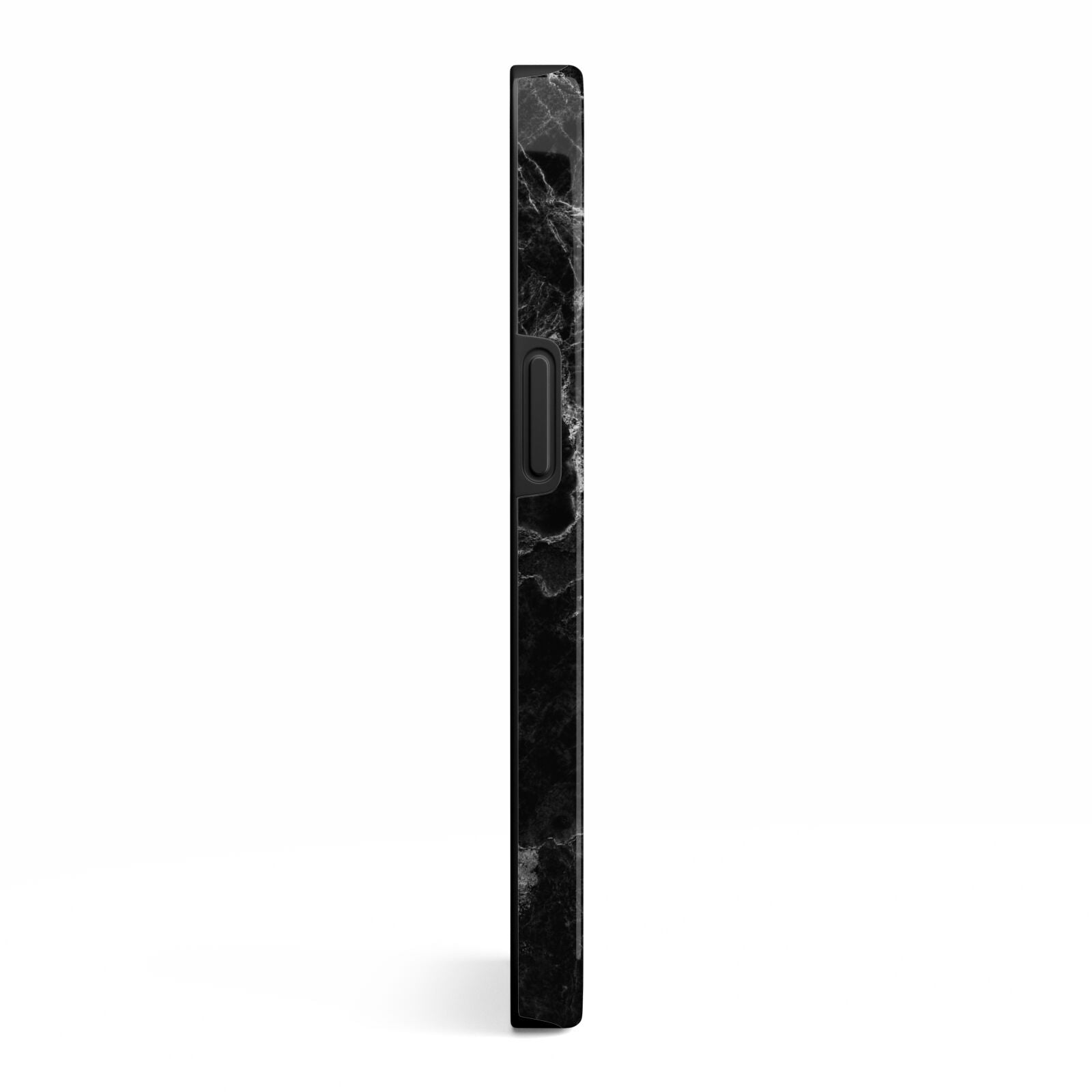 Black Marble Vertical Glitter Personalised Name iPhone 13 Side Image 3D Tough Case