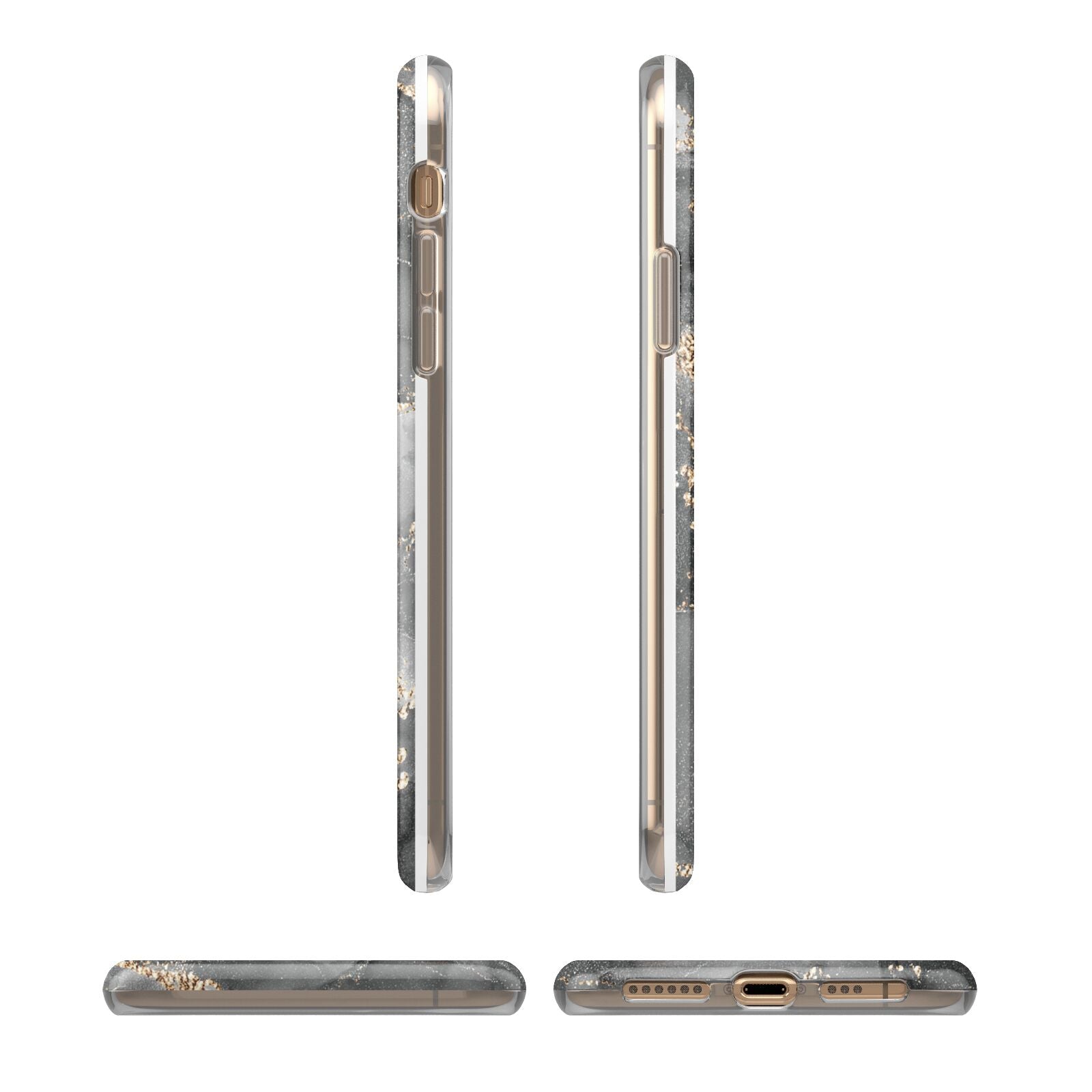 Black Marble iPhone 11 3D Tough Case Angle Images