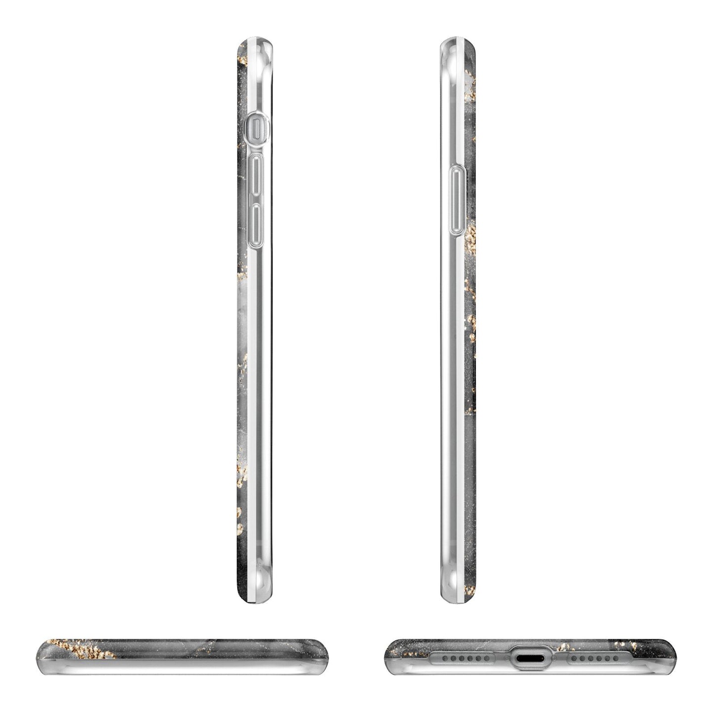 Black Marble iPhone 11 Pro 3D Tough Case Angle Images