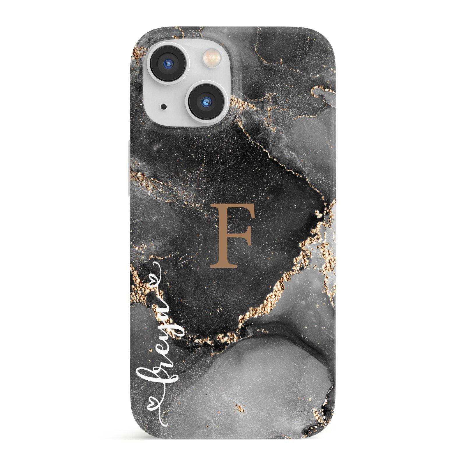 Black Marble iPhone 13 Mini Full Wrap 3D Snap Case