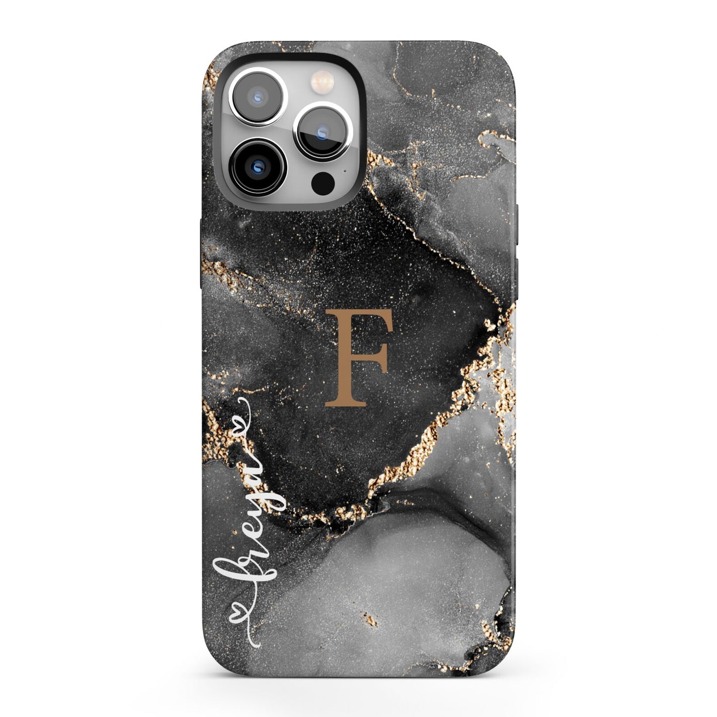 Black Marble iPhone 13 Pro Max Full Wrap 3D Tough Case