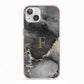 Black Marble iPhone 13 TPU Impact Case with Pink Edges