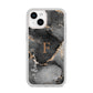 Black Marble iPhone 14 Clear Tough Case Starlight
