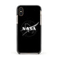 Black NASA Meatball Apple iPhone Xs Impact Case Black Edge on Gold Phone