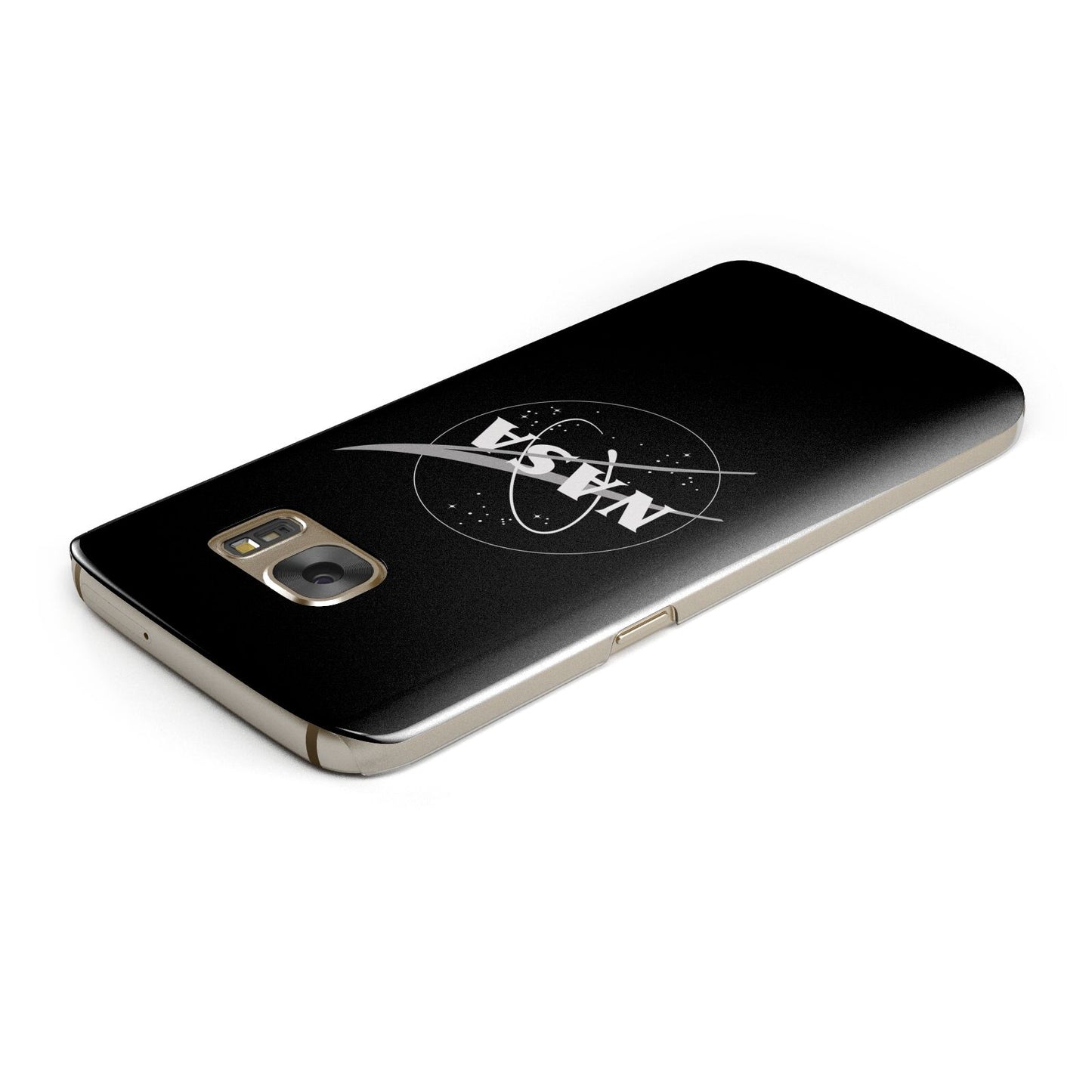 Black NASA Meatball Samsung Galaxy Case Top Cutout