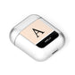 Black Neutral Personalised Initial AirPods Case Laid Flat