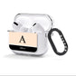 Black Neutral Personalised Initial AirPods Clear Case 3rd Gen Side Image