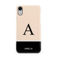 Black Neutral Personalised Initial Apple iPhone XR White 3D Snap Case