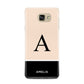 Black Neutral Personalised Initial Samsung Galaxy A7 2016 Case on gold phone