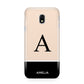 Black Neutral Personalised Initial Samsung Galaxy J3 2017 Case