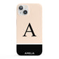 Black Neutral Personalised Initial iPhone 13 Full Wrap 3D Snap Case
