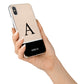 Black Neutral Personalised Initial iPhone X Bumper Case on Silver iPhone Alternative Image 2