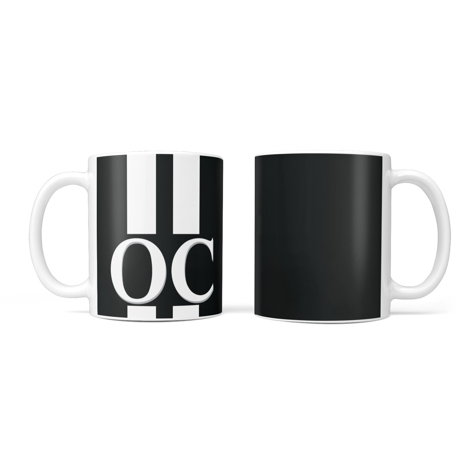 Black Personalised Initials 10oz Mug Alternative Image 3