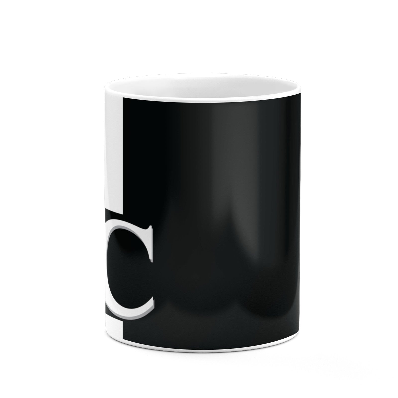 Black Personalised Initials 10oz Mug Alternative Image 7
