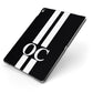 Black Personalised Initials Apple iPad Case on Grey iPad Side View