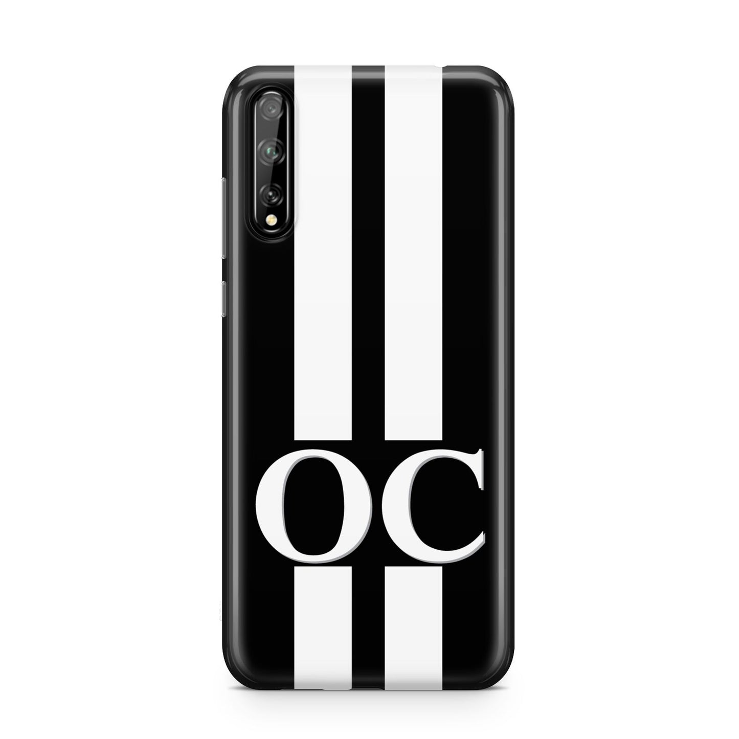 Black Personalised Initials Huawei Enjoy 10s Phone Case