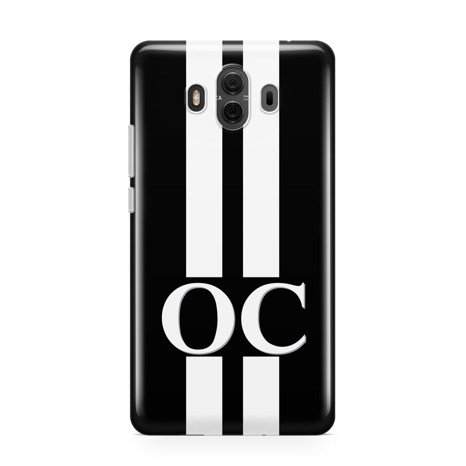 Black Personalised Initials Huawei Mate 10 Protective Phone Case