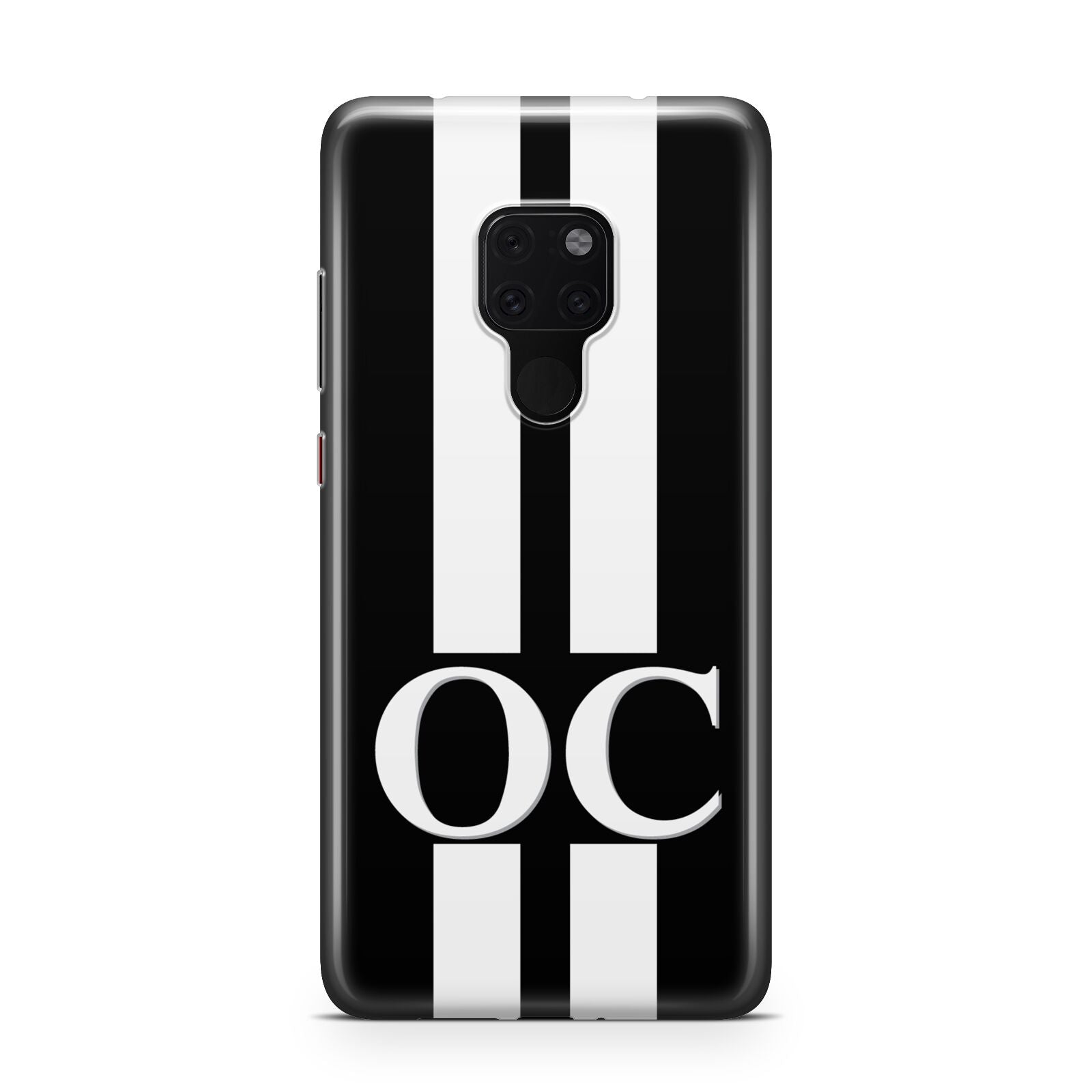 Black Personalised Initials Huawei Mate 20 Phone Case