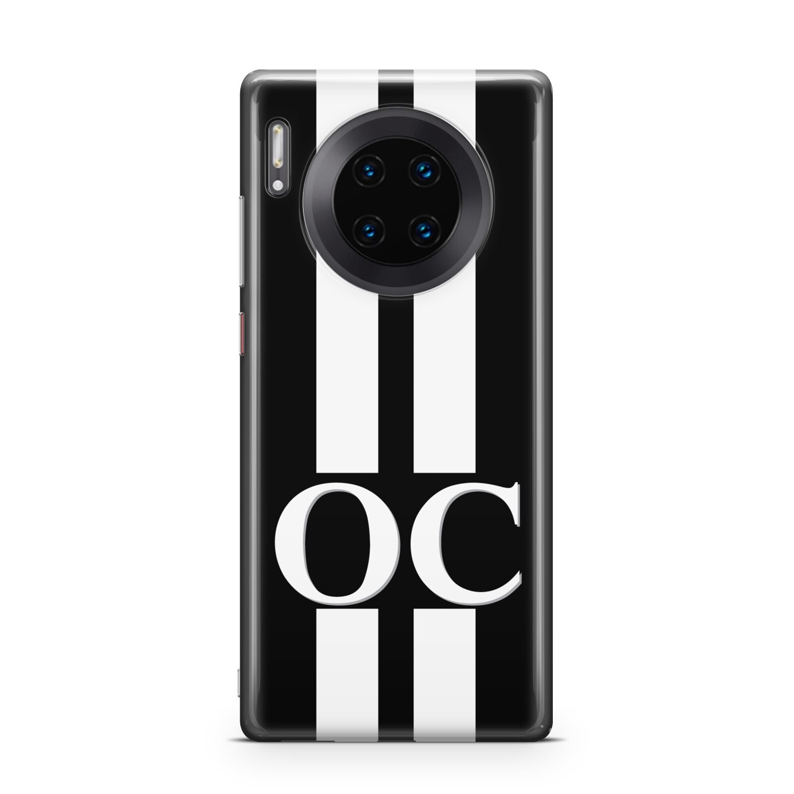 Black Personalised Initials Huawei Mate 30 Pro Phone Case