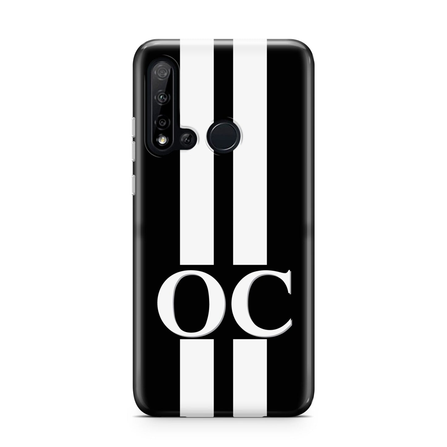 Black Personalised Initials Huawei P20 Lite 5G Phone Case