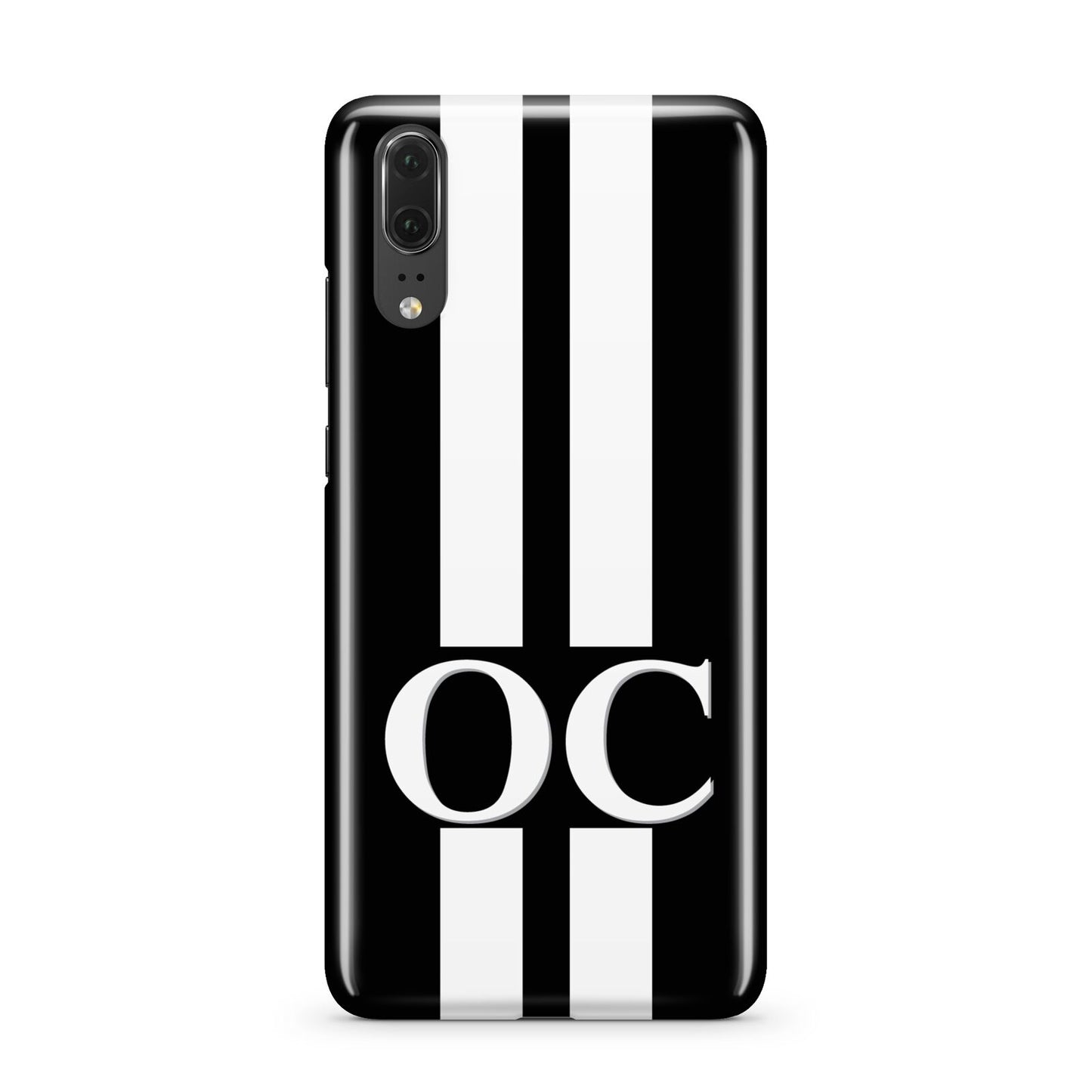 Black Personalised Initials Huawei P20 Phone Case