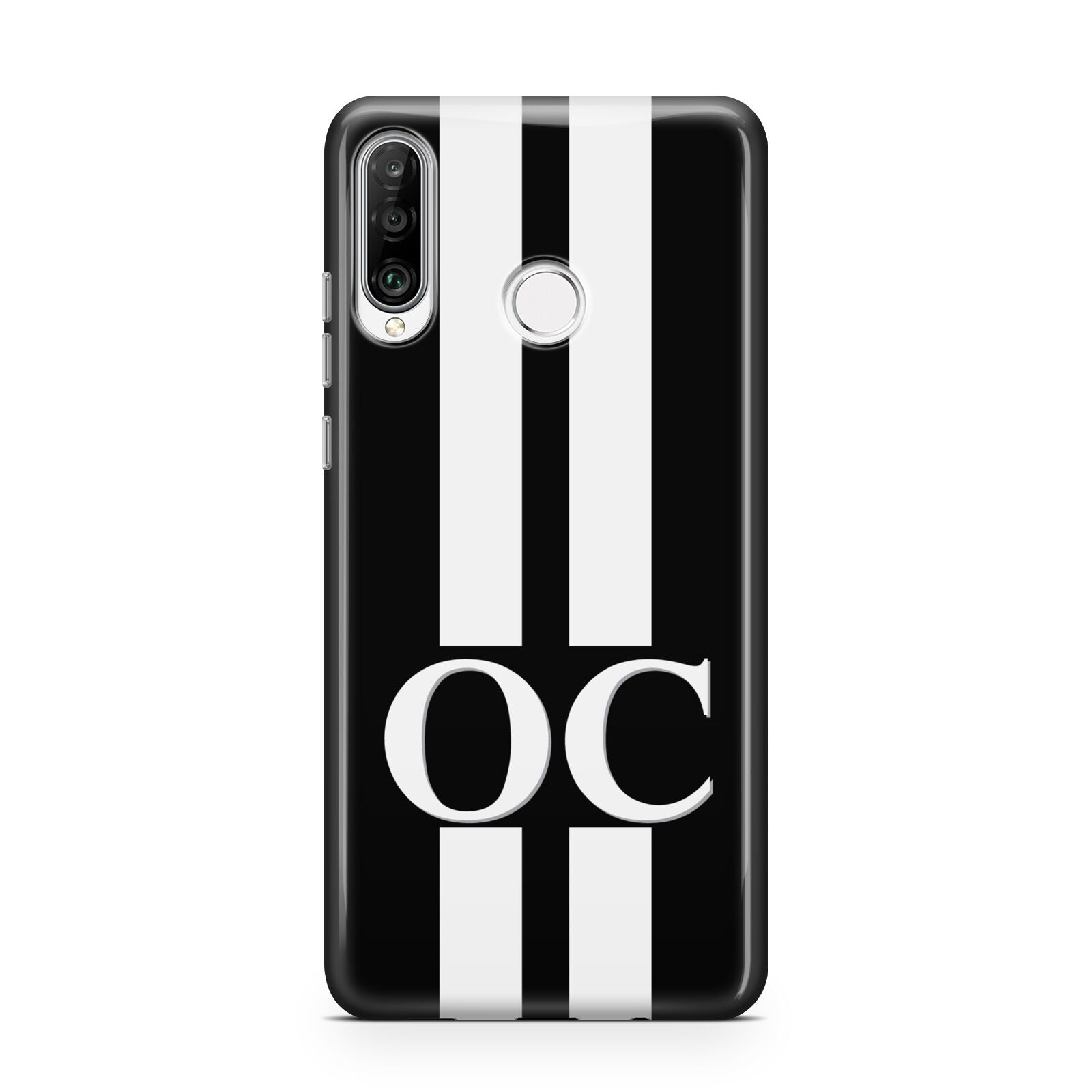 Black Personalised Initials Huawei P30 Lite Phone Case