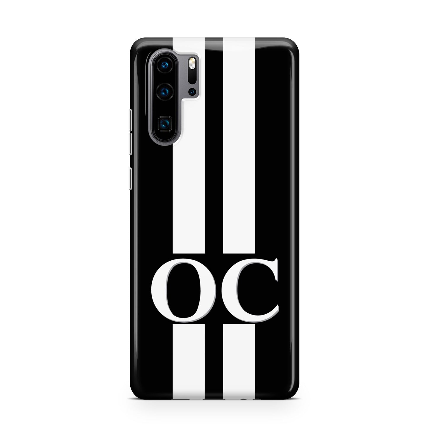 Black Personalised Initials Huawei P30 Pro Phone Case
