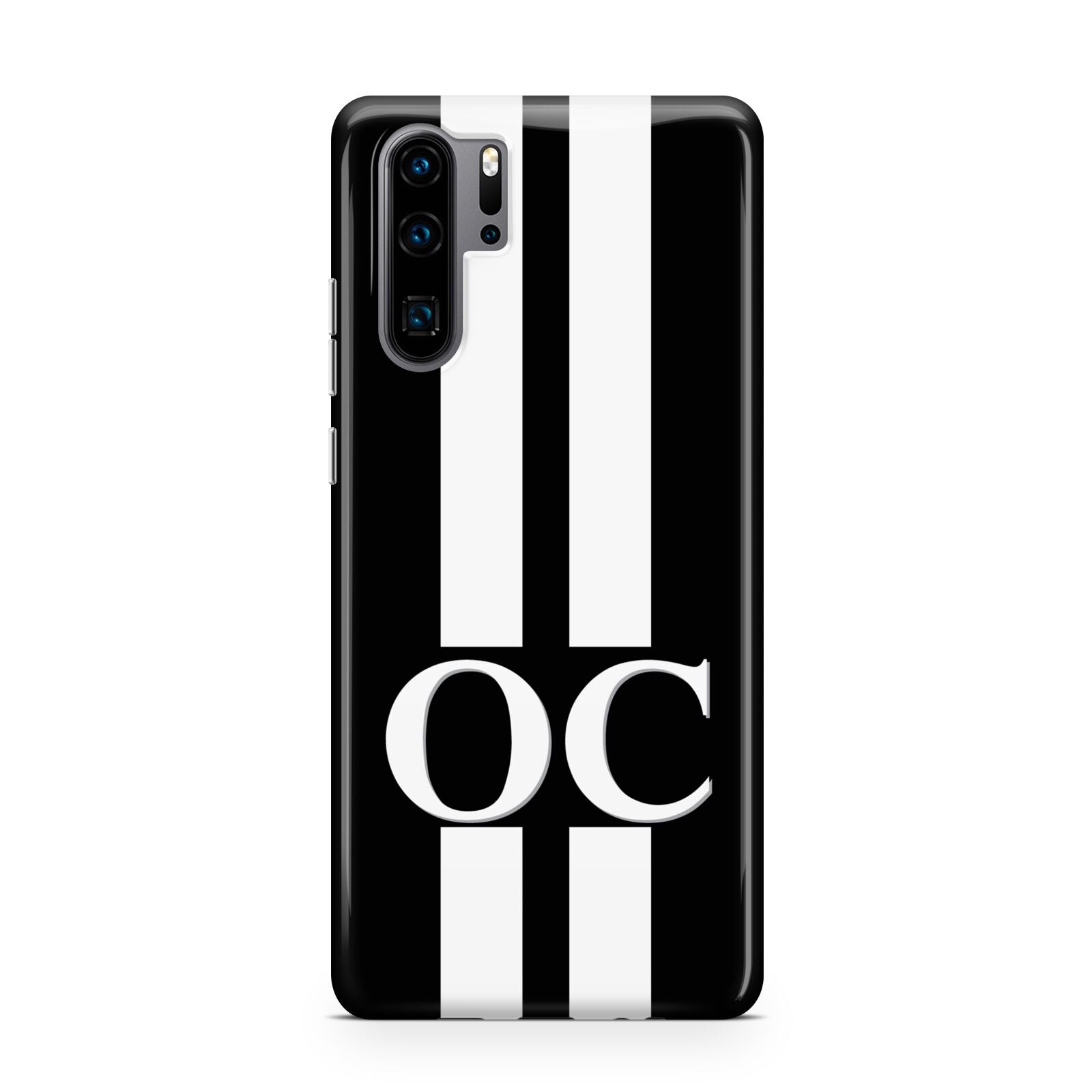 Black Personalised Initials Huawei P30 Pro Phone Case