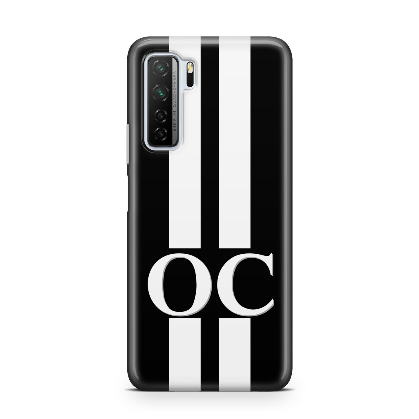 Black Personalised Initials Huawei P40 Lite 5G Phone Case
