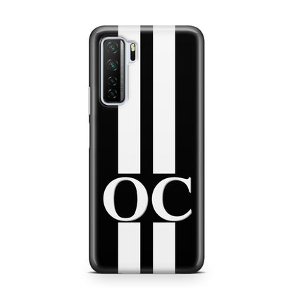 Black Personalised Initials Huawei P40 Lite 5G Phone Case