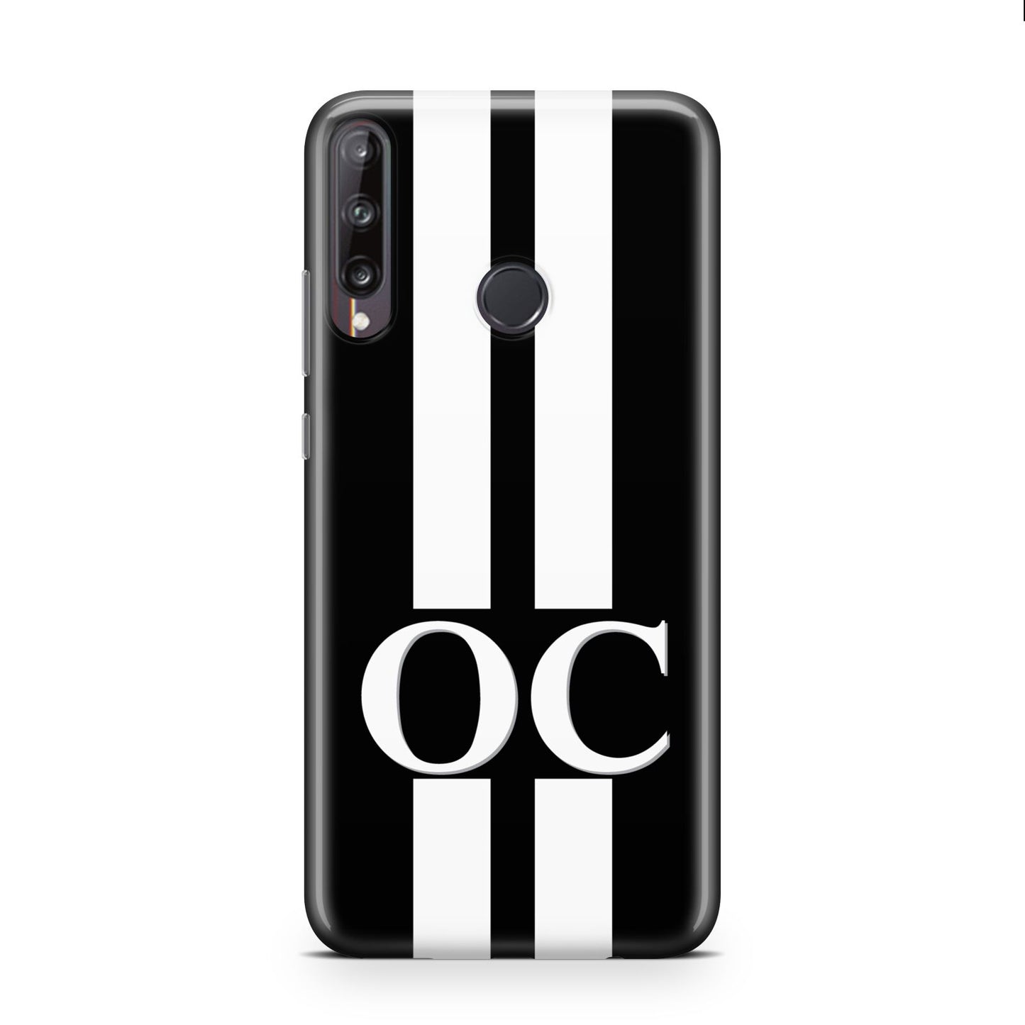 Black Personalised Initials Huawei P40 Lite E Phone Case