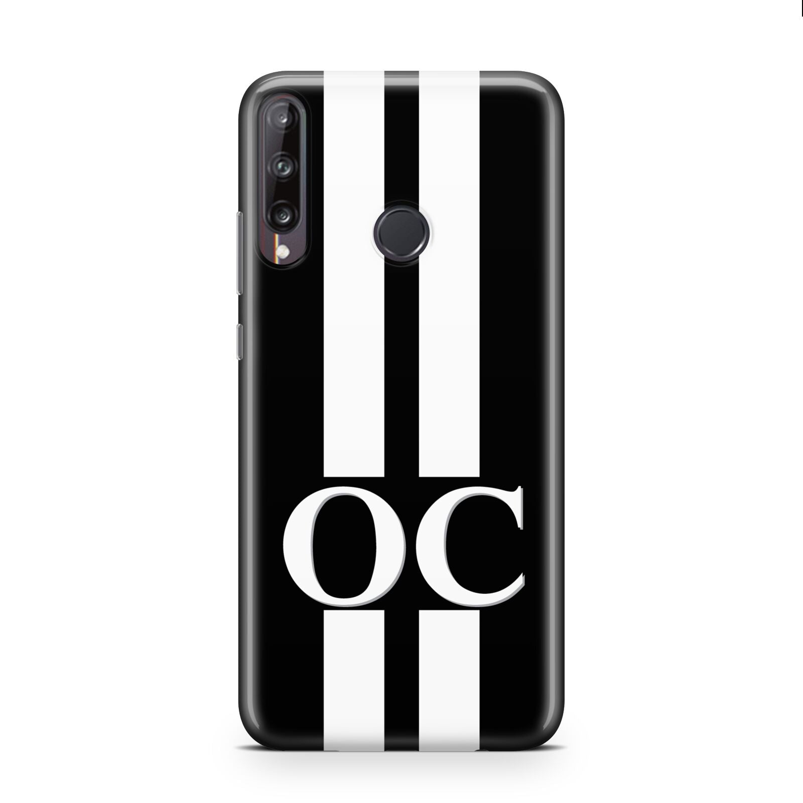 Black Personalised Initials Huawei P40 Lite E Phone Case