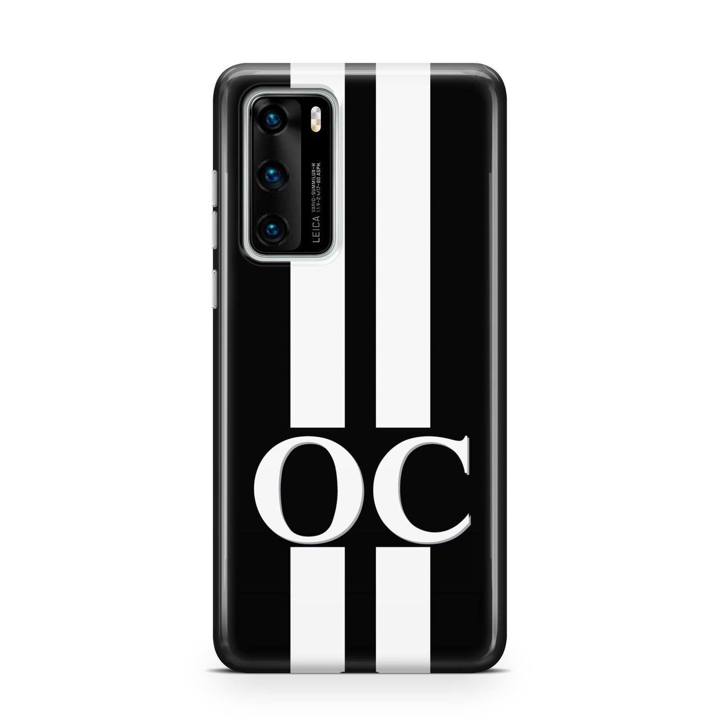 Black Personalised Initials Huawei P40 Phone Case