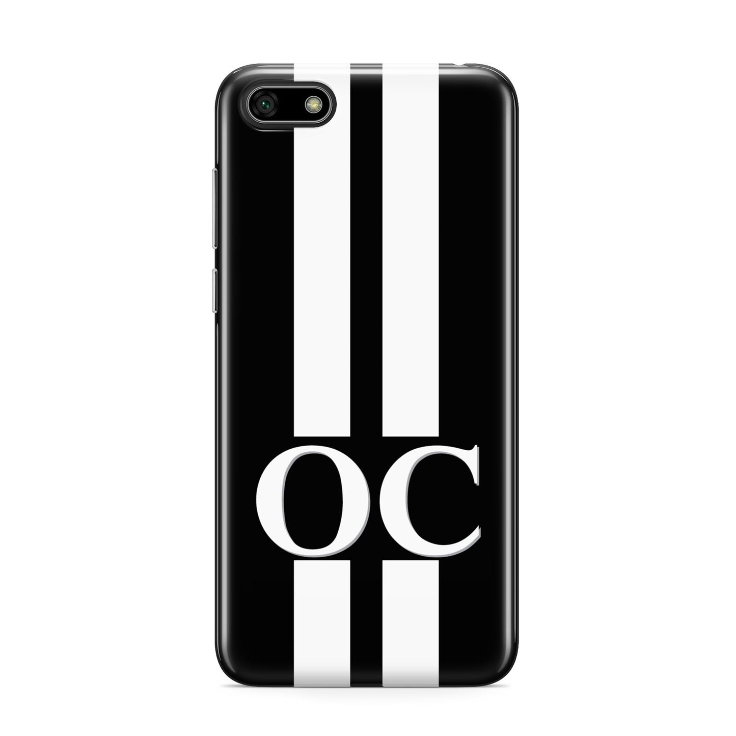 Black Personalised Initials Huawei Y5 Prime 2018 Phone Case