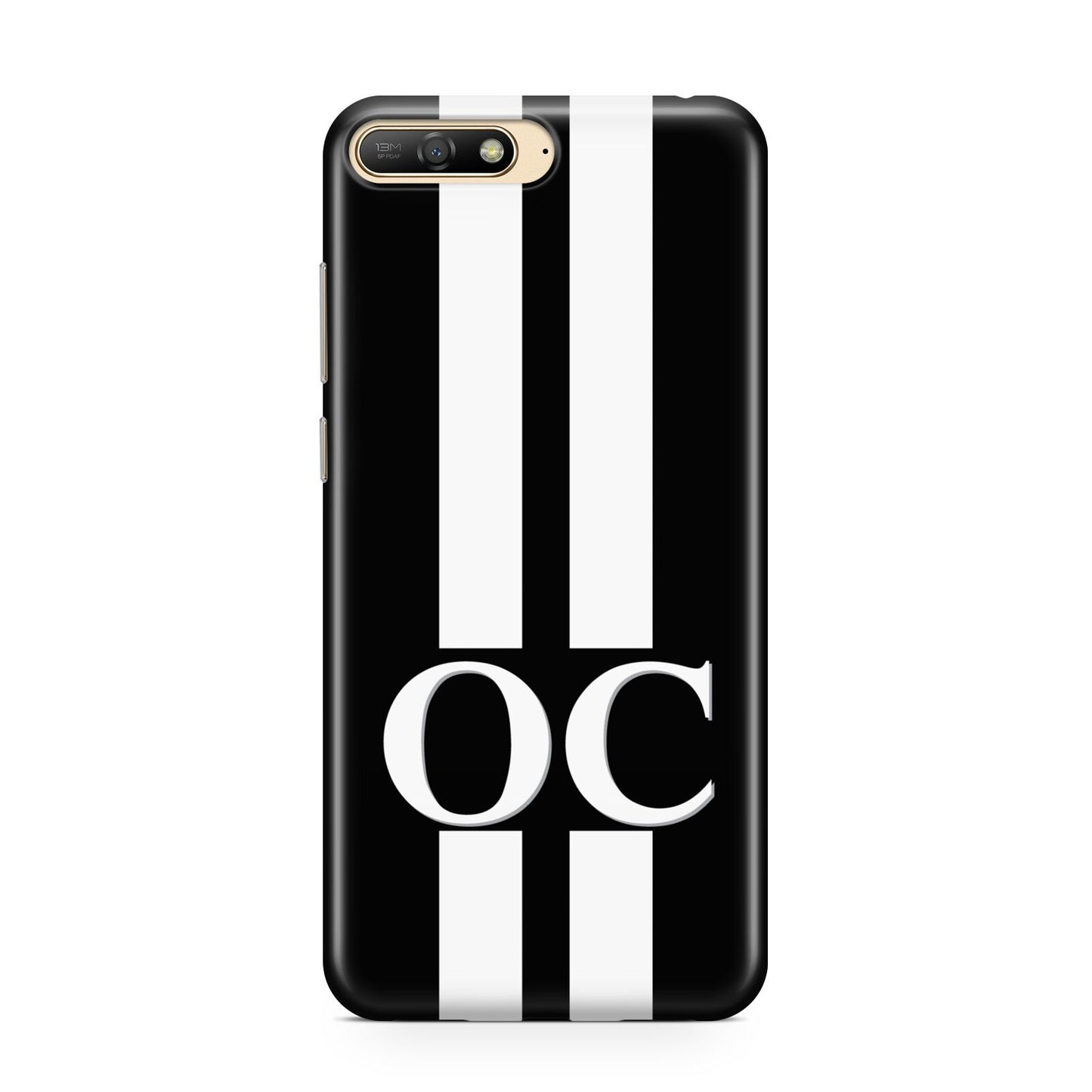 Black Personalised Initials Huawei Y6 2018
