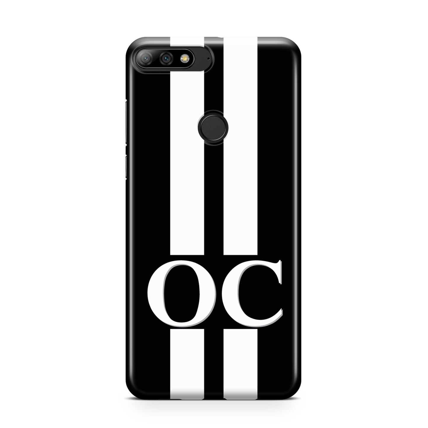 Black Personalised Initials Huawei Y7 2018